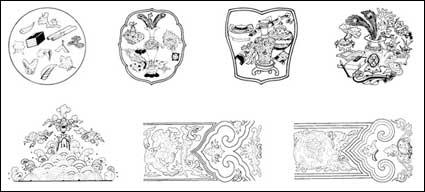 Chinese classical vector of the material 22