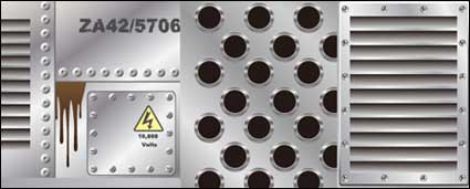 Metal plate series vector material