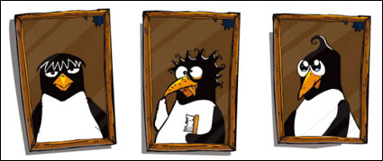 Cute penguin Photo Vector material