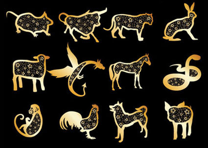 2 sets of 12 Zodiac vector material