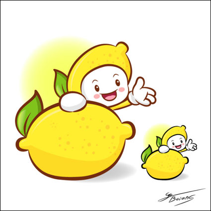 Love the cartoon super fruit Vector 7