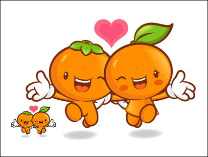 Love the cartoon super fruit Vector 9