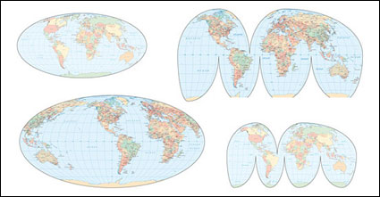 Vector World Map of various		