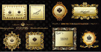 Super gorgeous border European classical pattern vector material