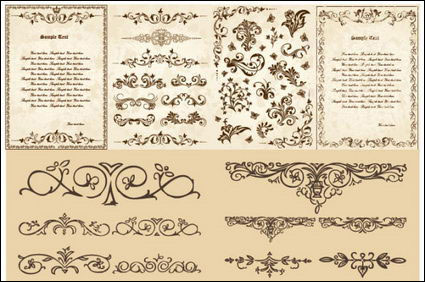 European classical pattern vector material