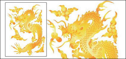 Golden Dragon Vector