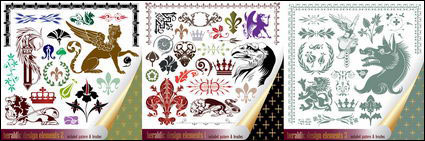 Classic European pattern graphics - Vector