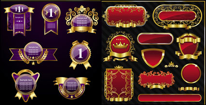 High quality European labels - Vector