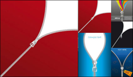 Zipper theme vector material