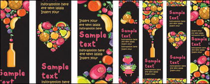 Fruit banner vector